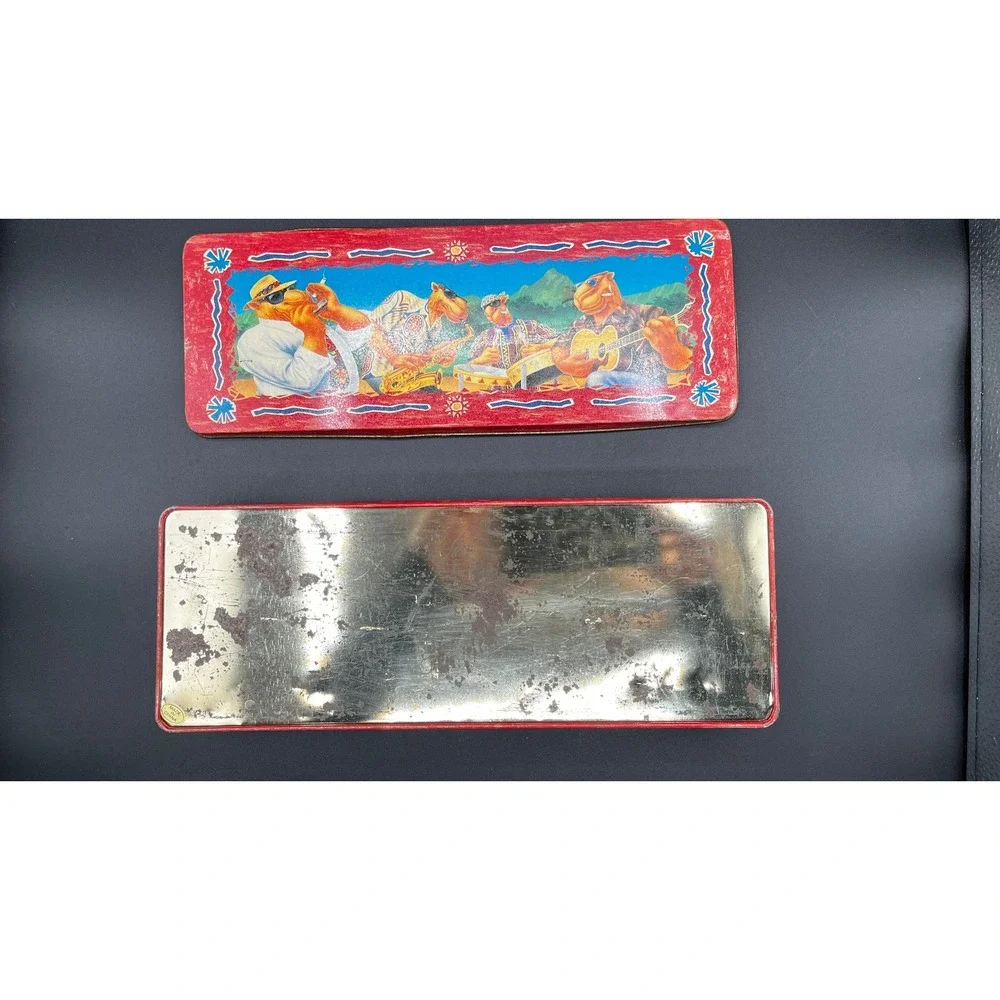 Vtg 1994 Joe Cool Camel Cigarette Tin Band‎ Collectible Storage Box 12x4.5x2 in